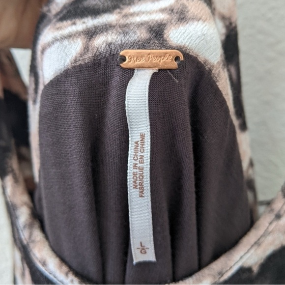 Free People Jump On It Camo Dress Jumper in cream combo print Large - Picture 10 of 10